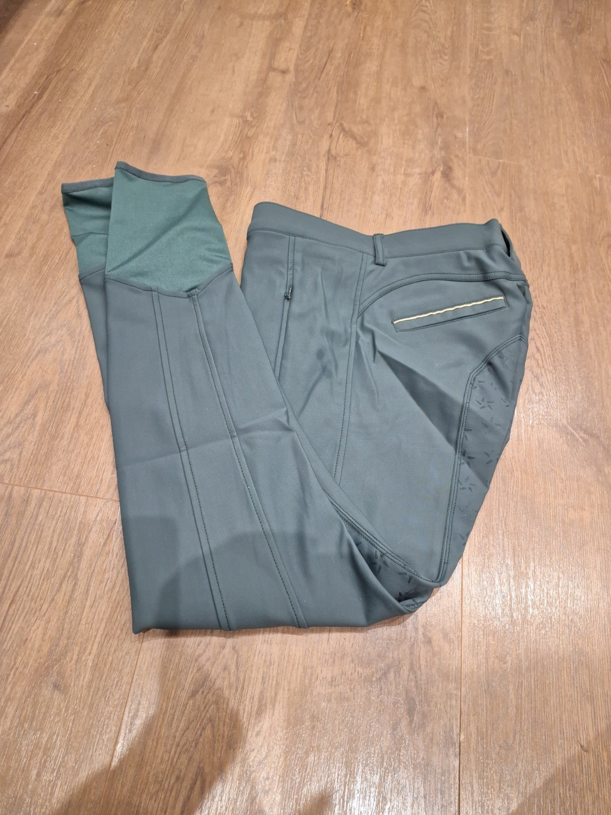 SALE QUUR QNoxx Full Grip Riding Breeches Jungle Green EU 40 UK 12 (128407) S72