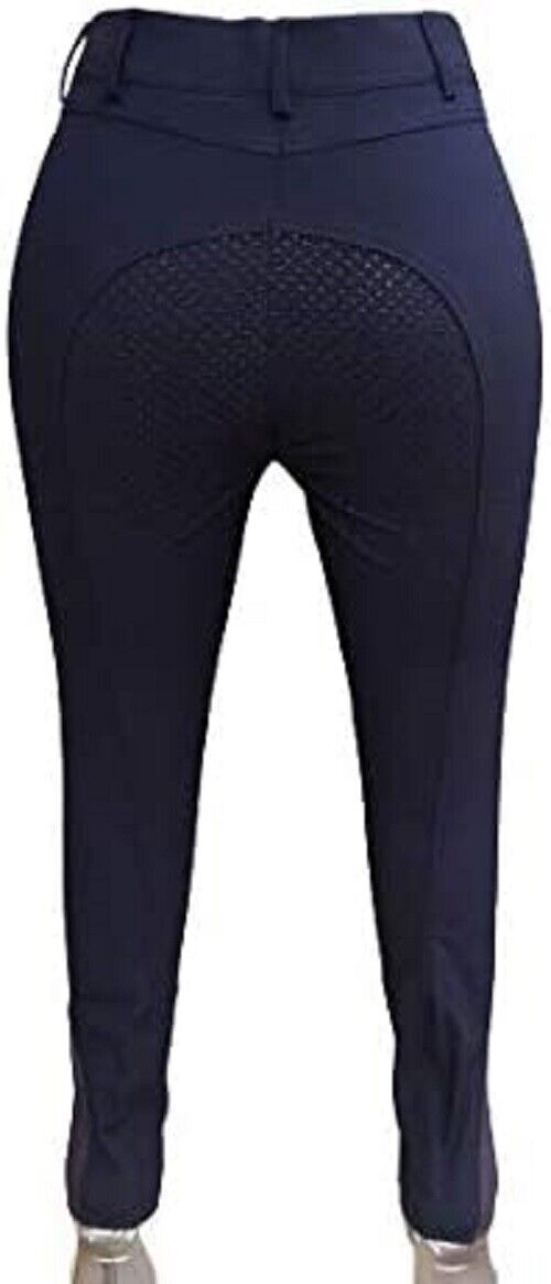 Cwell Equine Women's Full Seat Grip Silicone Riding Breeches BLACK Colour