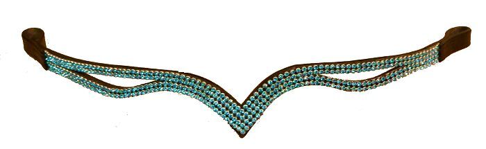 New Designer Ve Turquoise Crystal Browband Spring Promotional offer Black