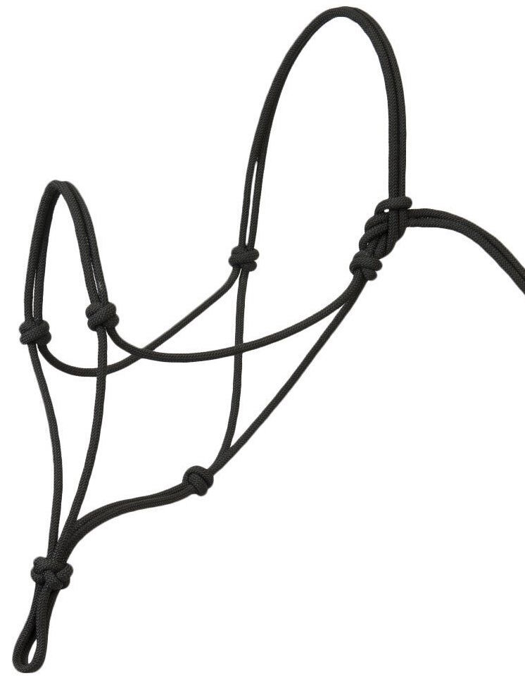 Rope Halter/Headcollar Natural Horsemanship/Parelli ONE SIZE FITS F/C/P- BLACK