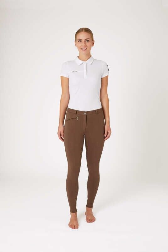 Horze Active Silicone Grip Full Seat Breeches, FRENCH ROAST, UK 8 EU 34(36277)