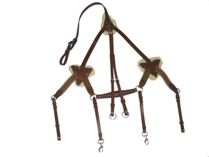 New 5 Point Breastplate + Martingale Black & Brown, X Full/Full/Cob/Pony On Sale