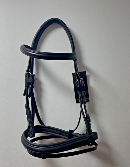 NEW English Leather BRIDLE SNAFFLE BRIDLE Full Black (1427/22-23) B50