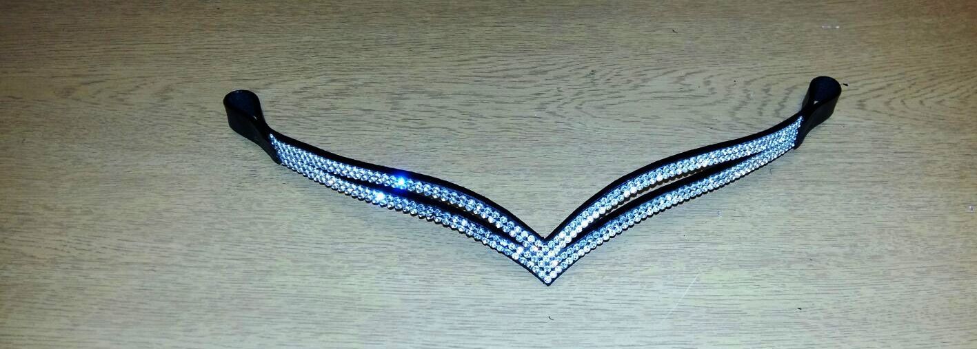 New Designer Ve silver Crystal Browband Promotional offer Black ON SALE (FLS1)