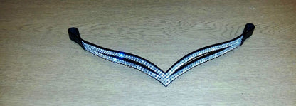 New Designer Ve silver Crystal Browband Promotional offer Black ON SALE (FLS1)