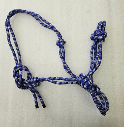 Rope Halter/Headcollar Natural Horsemanship/Parelli ONE SIZE- ROYAL BLUE/WHITE