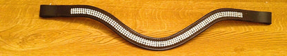 New Designer Look U 3 Rows clear crystal  Browband Great Gift *offer* Brown