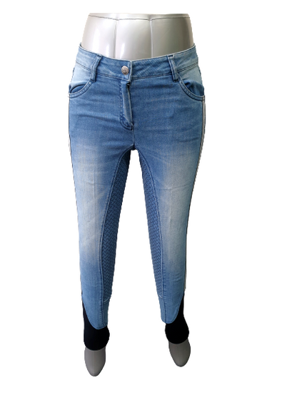NEW  Loesdau Black forest Riding  Breeches , Denim  Light Blue (152856)