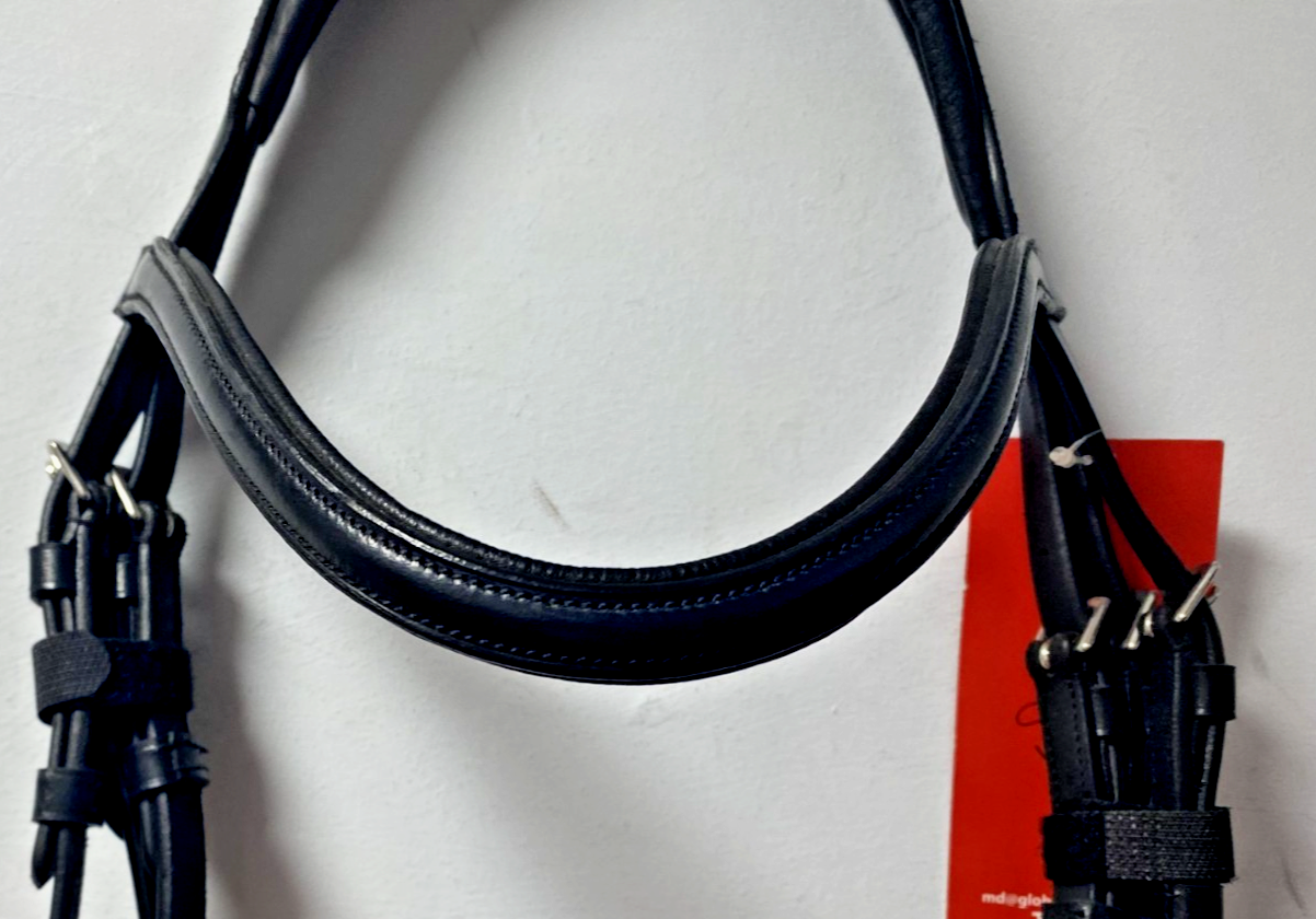 NEW English Leather BRIDLE SNAFFLE BRIDLE Full Black (13/23-24) B54