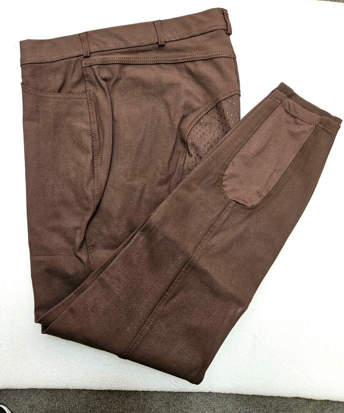 Cwell Equine Women's Full Seat Grip Silicone Riding Breeches  DARK BROWN Colour