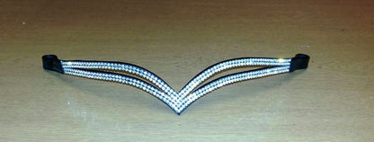 New Designer Ve silver Crystal Browband Promotional offer Black ON SALE (FLS1)