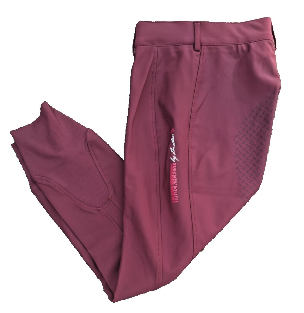 Black forest full seat breeches midseason Windsor wine,  LARGE, EU 42 (102729)R12