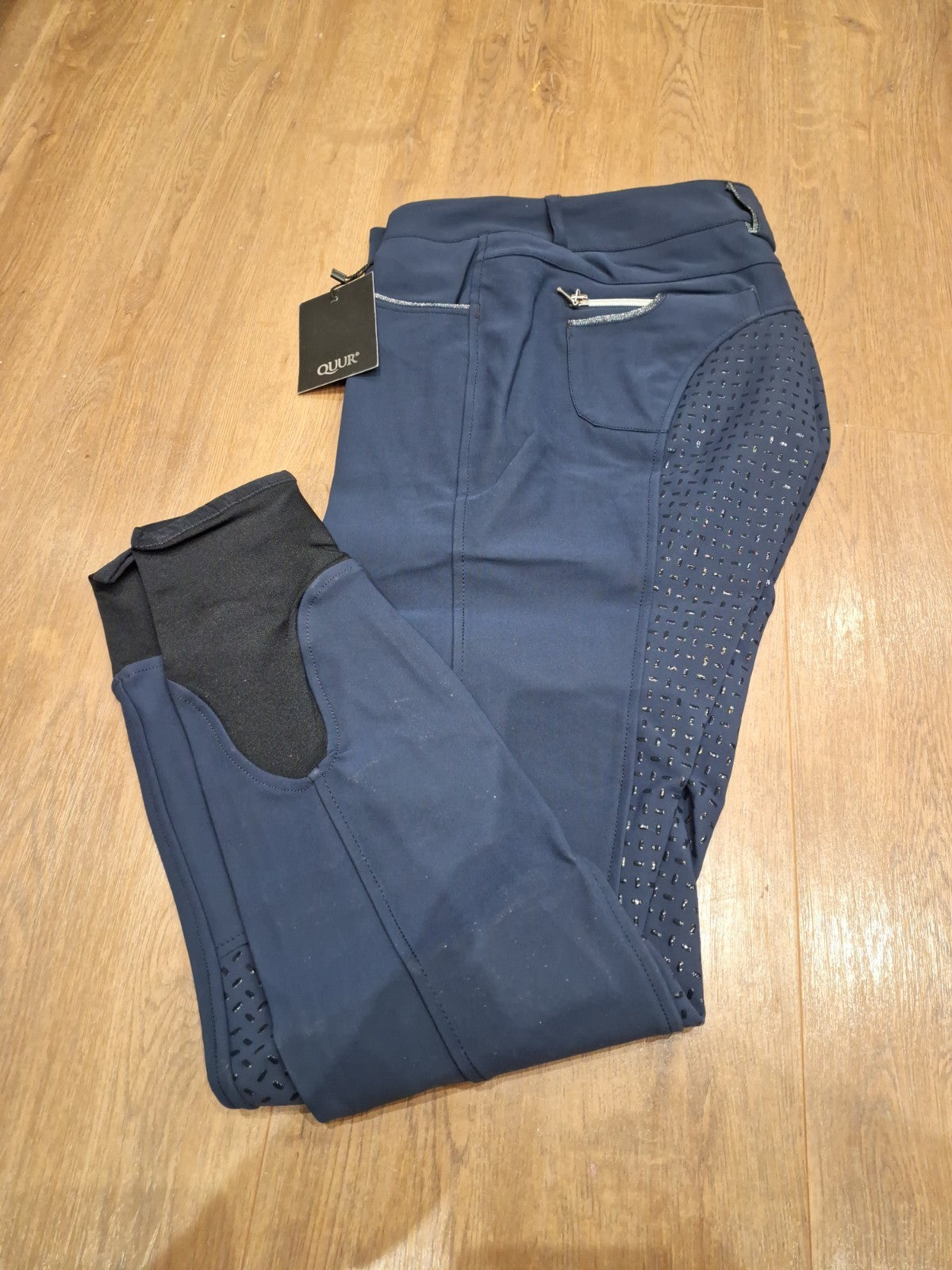 Rijbroek Quur Nicci Full Grip Riding Breeches Dark Blue , EU 40 UK 12 (477) (S9)2