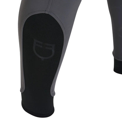 Equestro MENS riding Trousers Caspar Knee Patch Breeches GREY UK 36" ET06700 (S85