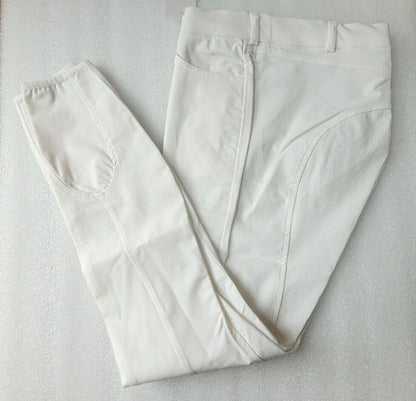 Cwell Equine Women's Full Seat Grip Silicone Riding Breeches WHITE Colour