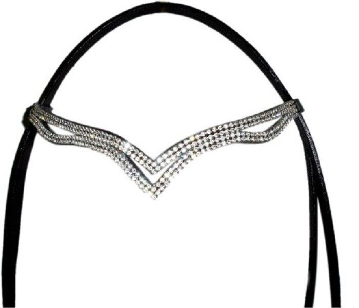 New Designer Ve Clear Crystal Browband Great Gift Idea on *offer* Black