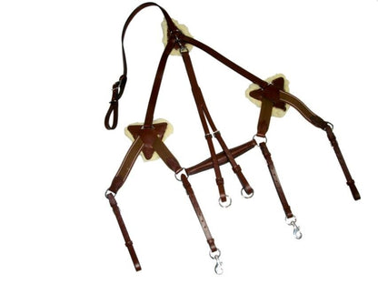 New 5 Point Breastplate + Martingale Black & Brown, X Full/Full/Cob/Pony On Sale