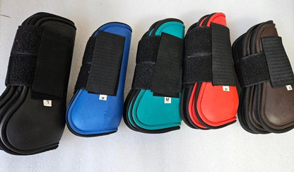 Cwell Equine Horse Support Tendon Boots 1 Pair Secure Leg Protection Jumping Riding