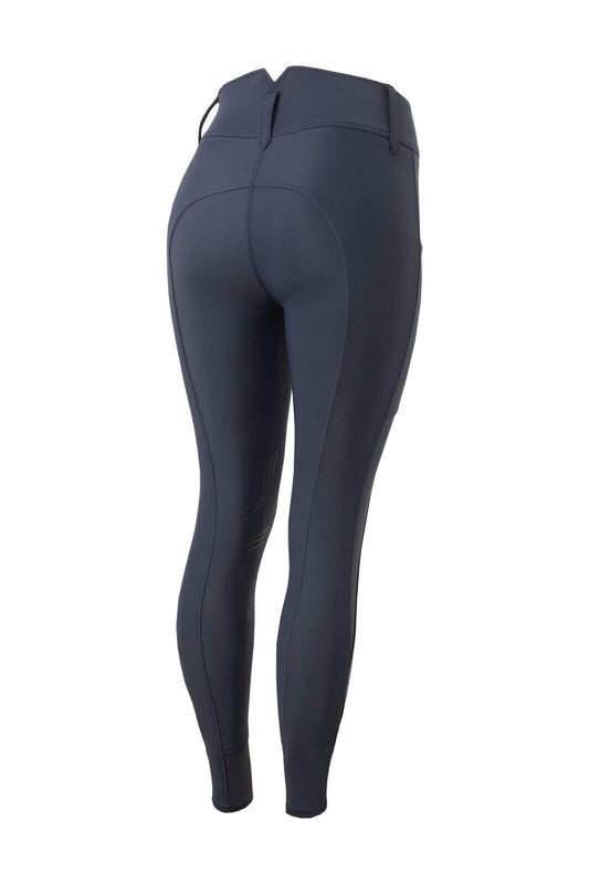 Horze Indira  Knee Grip Breeches with High Waist, Navy ,UK 26"  EU 38 (36768)