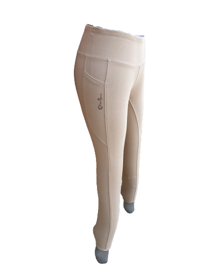 Cwell Equine Full Silicone Grip Horse Riding Tights  Breeches Phone Pocket Yoga