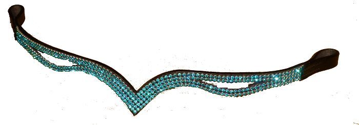 New Designer Ve Turquoise Crystal Browband  Spring Promotional offer Black