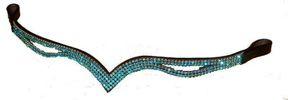 New Designer Ve Turquoise Crystal Browband  Spring Promotional offer Black