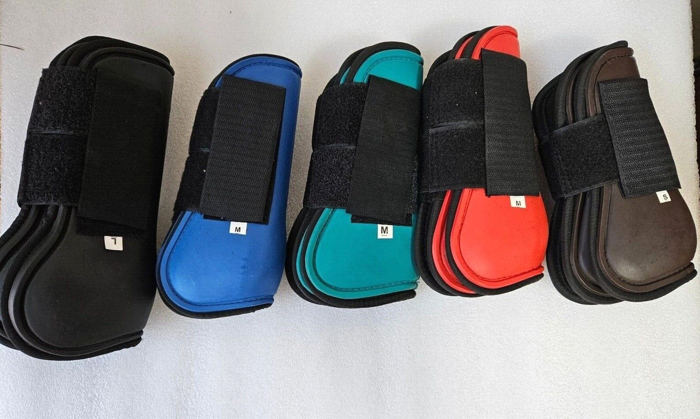 Cwell Equine Horse Support Tendon Boots 1 Pair Secure Leg Protection Jumping Riding