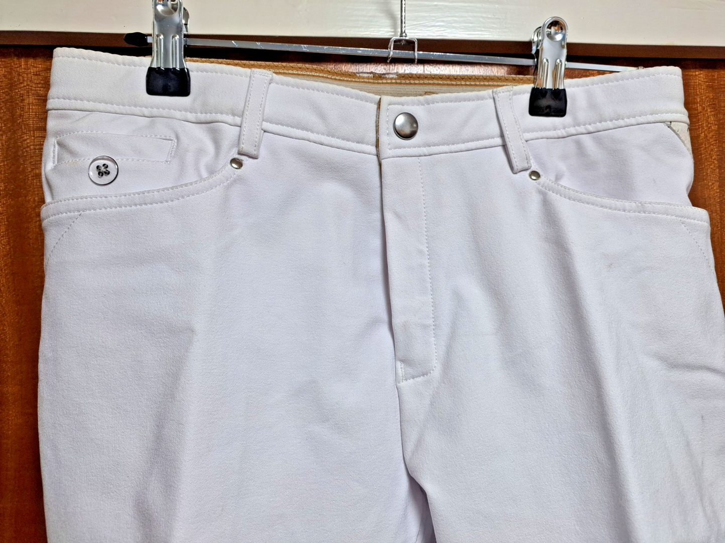 Cwell Equine Lexhis  Micro polyster Breeches White UK 36 EU 46 (2321)(R2)1