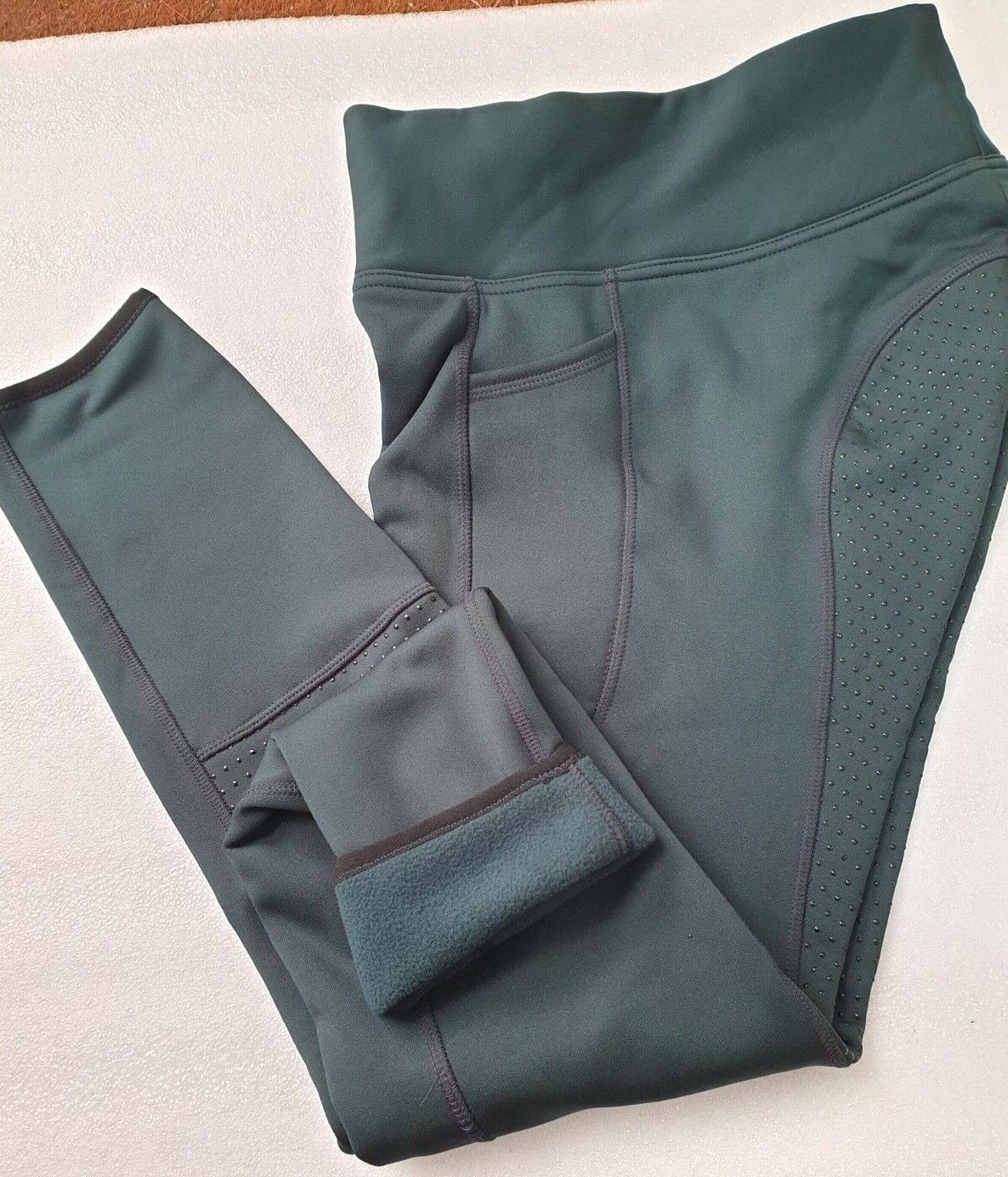 New Silicone Grip Horse Winter  Riding Leggings Tights  Phone Pocket