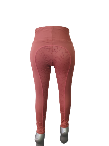 NEW Full Silicone Grip Horse Riding  Tights Breeches  Phone Pocket Marsala