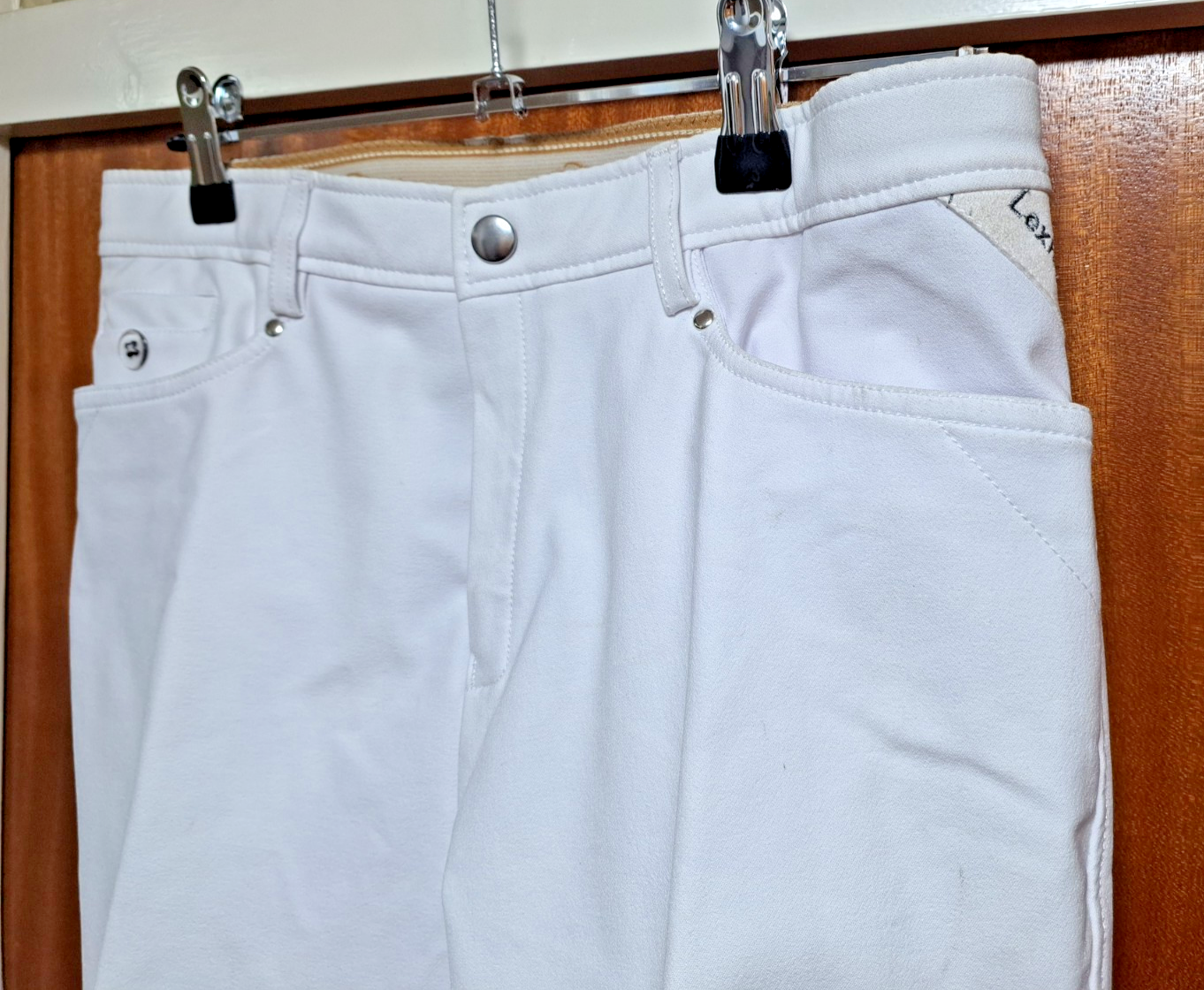Cwell Equine Lexhis  Micro polyster Breeches White UK 36 EU 46 (2321)(R2)4