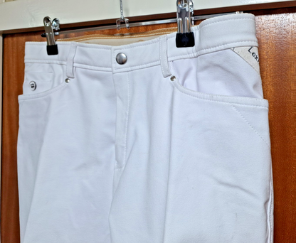 Cwell Equine Lexhis  Micro polyster Breeches White UK 36 EU 46 (2321)(R2)4
