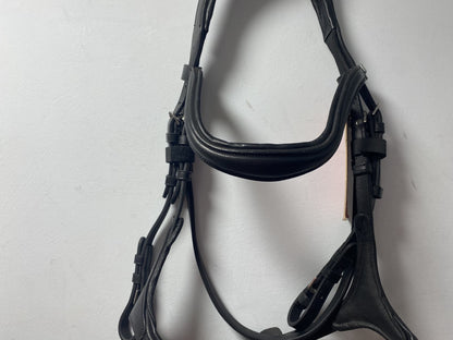 NEW C.Well  English Leather BRIDLE SNAFFLE BRIDLE full Black (1817/19-20)) B32