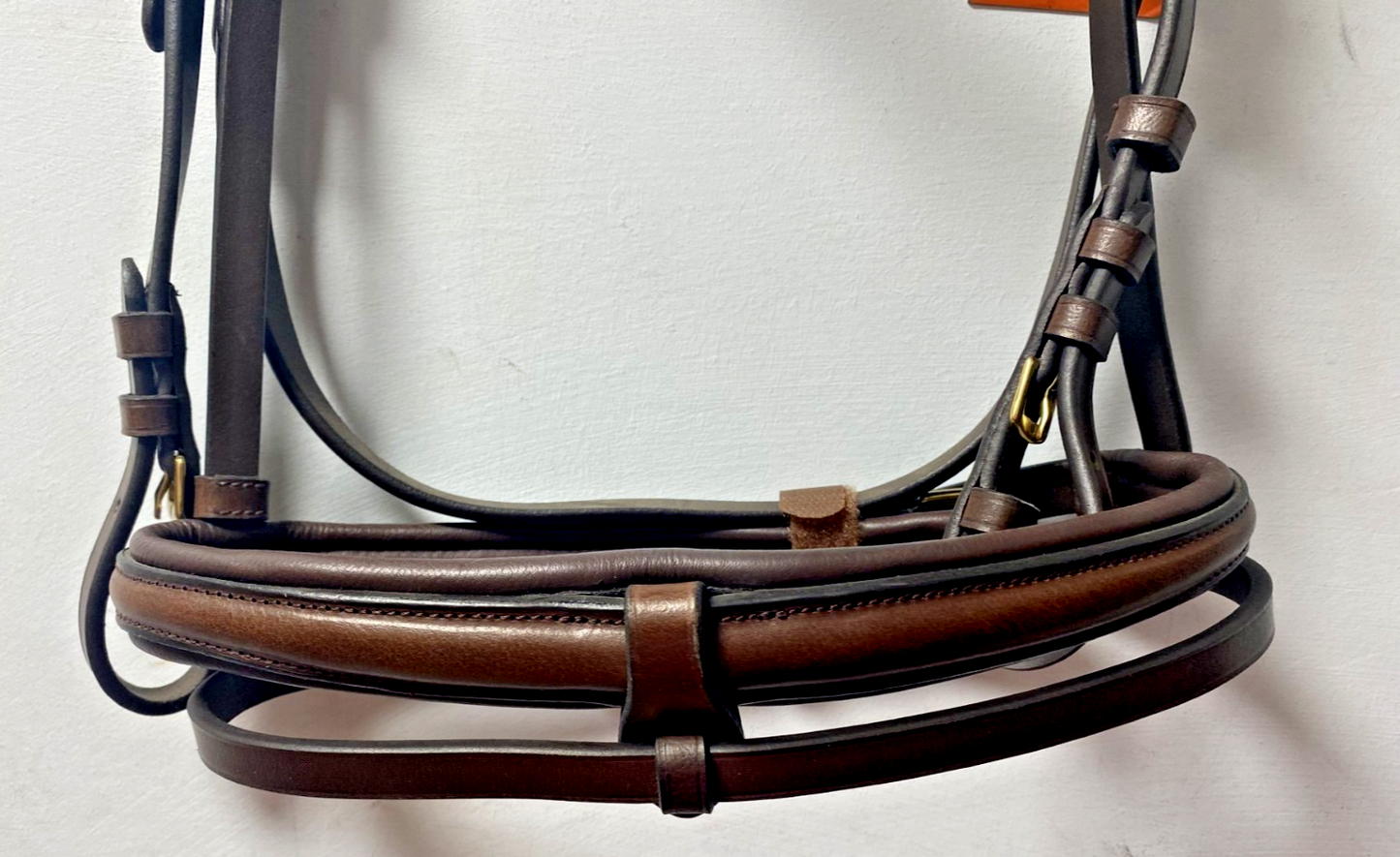 NEW English Leather BRIDLE Crystal SNAFFLE BRIDLE Full Brown (1136/22-23) B54