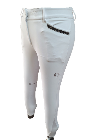 Montar  Full Grip Riding Breeches, WHITE (*)