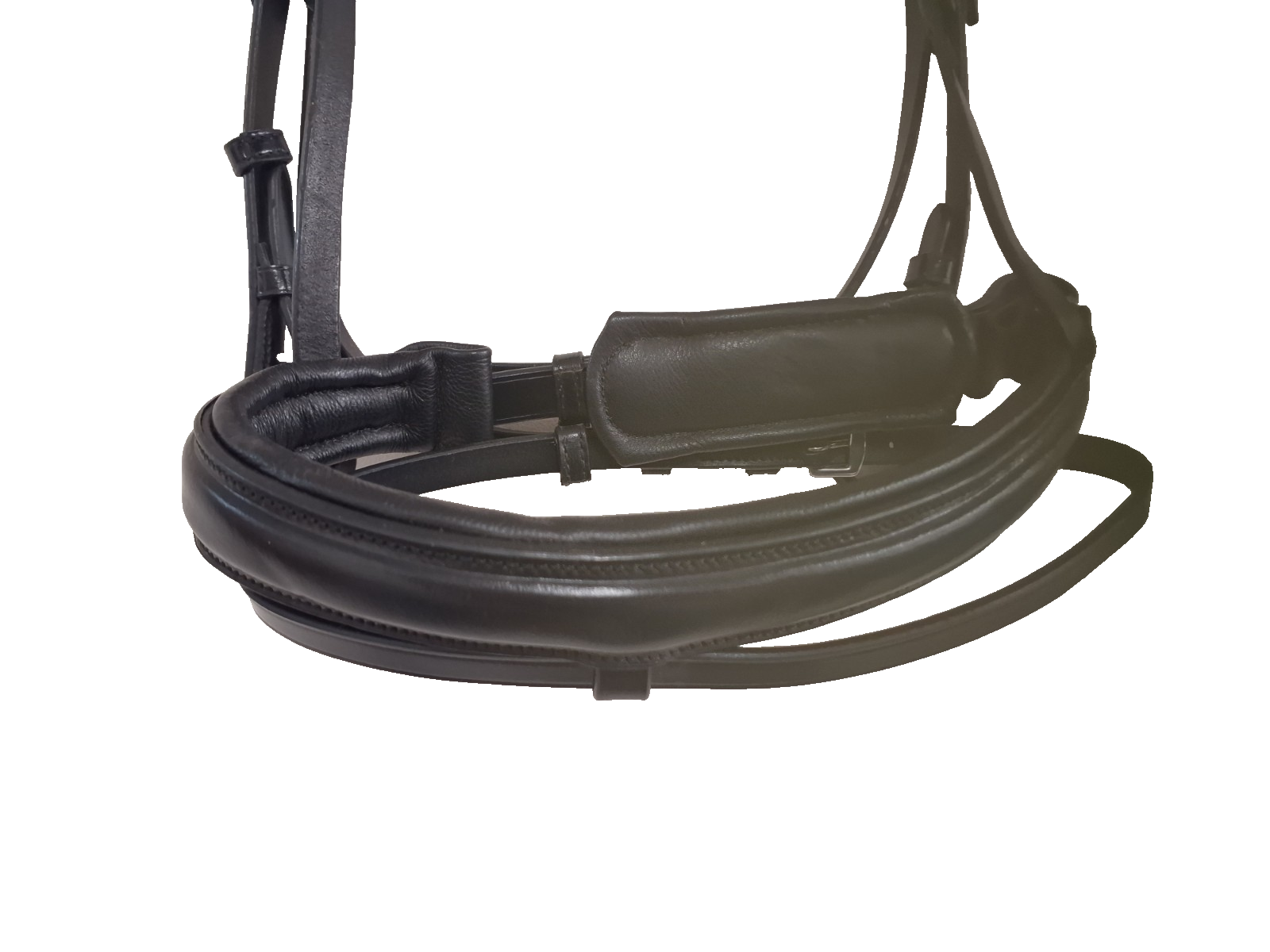 English Leather show bridle crystal browbands  free reins Full Black  (1060) B13