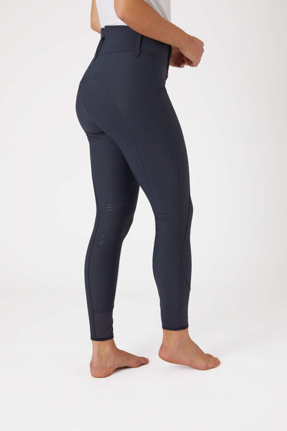 Horze Indira  Knee Grip Breeches with High Waist, Navy ,UK 26"  EU 38 (36768)