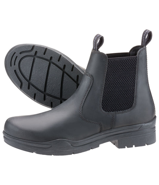 New STEEDS Steel Toe Riding Boots Jodhpur Short Leather Boots Stable Master BLACK