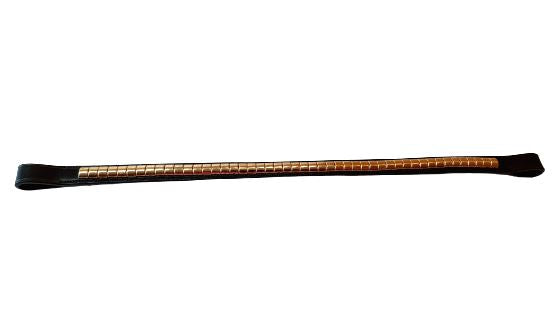 Designer  Browband ,Brass Clinchers Polo Leather Black Full (801,802)