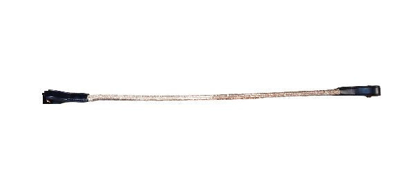 Designer Crystal Reverse  Browband ,Polo Leather Black Full (1018)