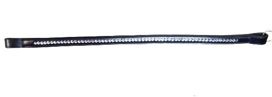 Designer Crystal  Browband ,Polo Leather Black Full (847)