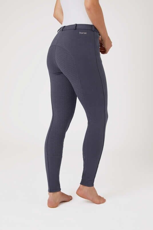 Horze Active Women's Silicone Grip Full Seat Breeches Navy UK 10 EU 36 (36277)