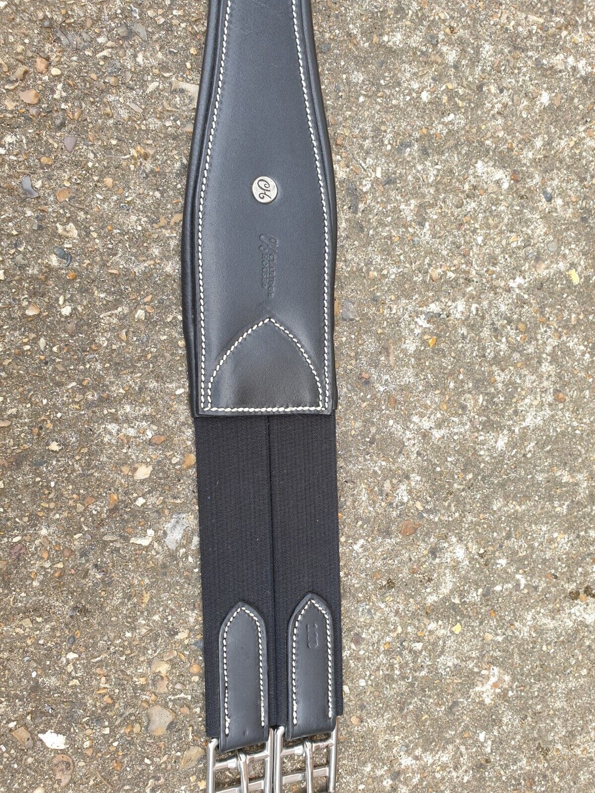 NEW CLARIDGE HOUSE LEATHER GIRTH ,BLACK