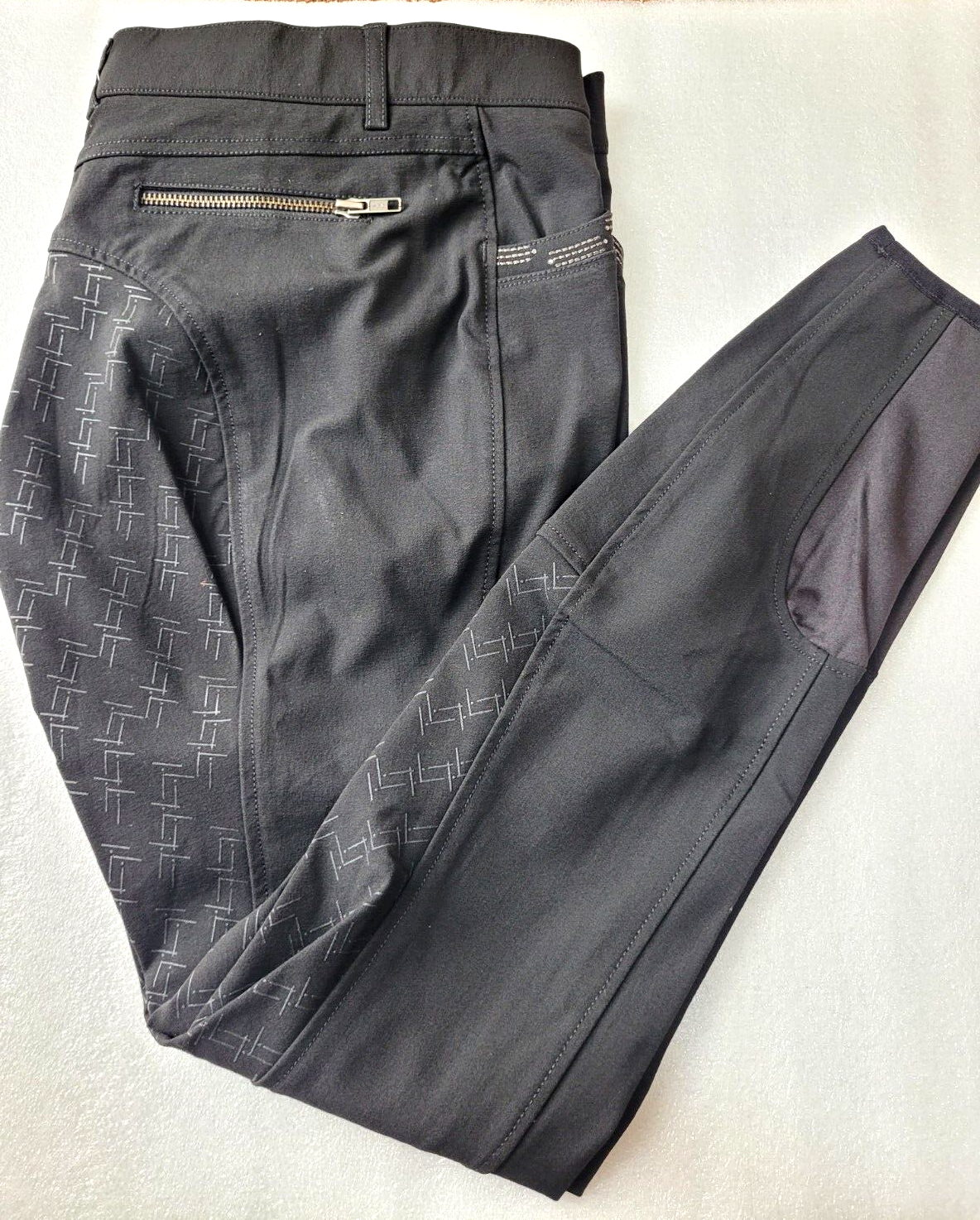 NEW FULL GRIP RIDING BREECHES ,BLACK, EU 38 UK 10 (5897)