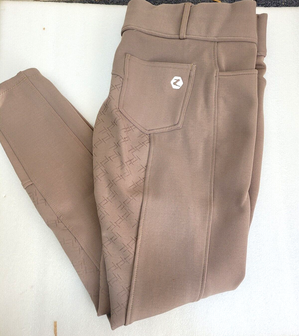 HORZE Charla Women Winter Tights with belt loops,Fallen RocK,UK28" EU40 (36279)