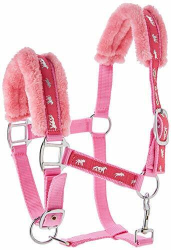 Mink padded HORSE COB PONY Nylon Halters/Headcollar's Horse Print with lead PINK