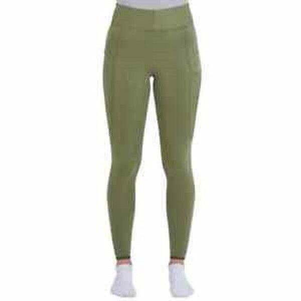 BUSSE RIDING LEGGINGS NURMES-WINTER II, Olive ,UK 8 EU 36 (710137)
