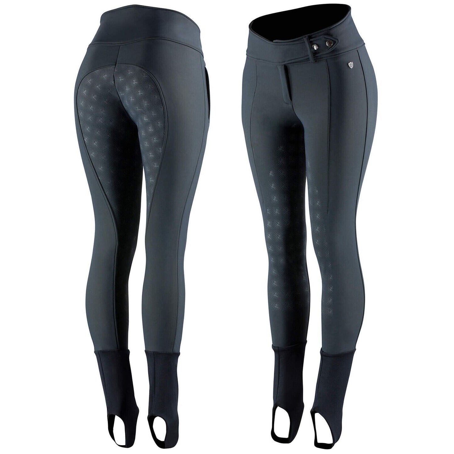 Horze Alexia  Silicone Full Seat Stirrup Breeches, Dark Navy UK 14  EU 40(36642)