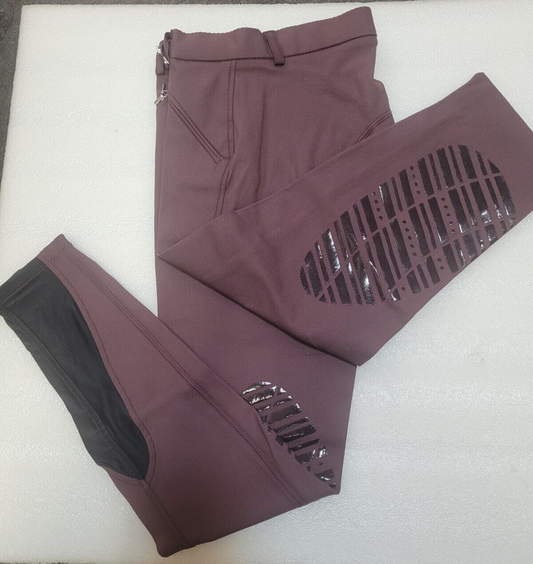 NEW WOMEN'S WINNER PANTS WITH SILICONE PATCH, PLUM, EU 38 UK 26'' (70356)