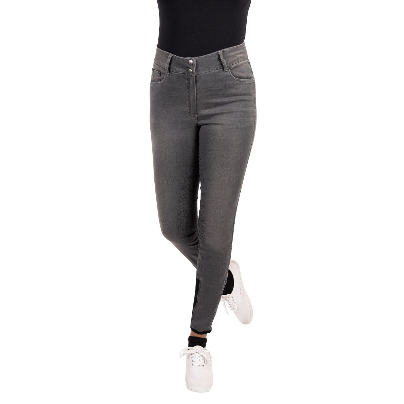 Elation Red Label Laredo 2.0 Denim Full Seat Breech, BLACK, SIZE 34R  (DRC2324)
